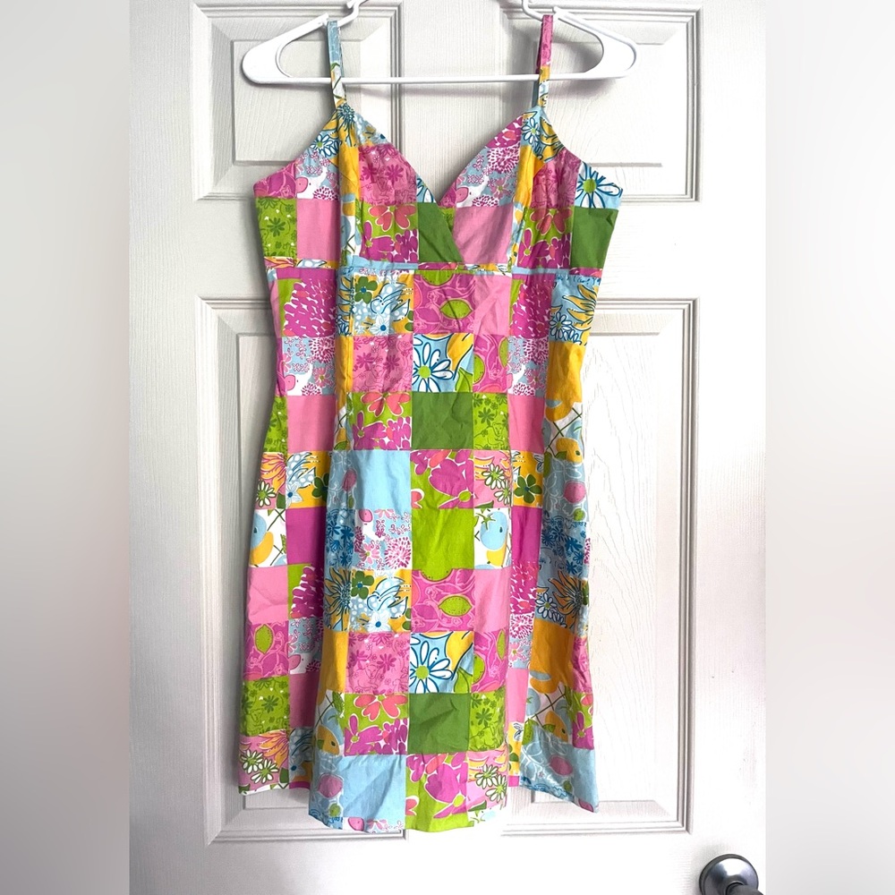 Lilly Pulitzer White Label Multicolor Patchwork Dress